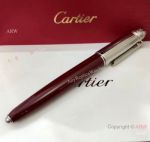 AAA Grade Replica Cartier Pasha Silver Red Rollerball Pen For Sale